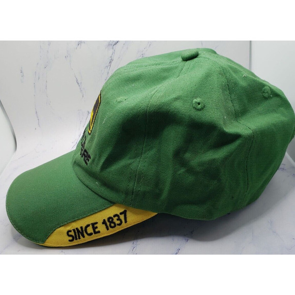 John Deere Since 1837 Hat Green Yellow Embroidered Adjustable - Picture 2 of 7